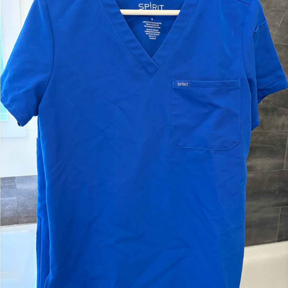 Spirit Women’s Royal Blue Scrub Top